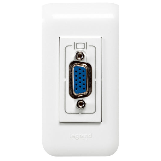 Priza HD15, precablata, 1 modul, conector mama, 15 pini, alb, Mosaic 078777