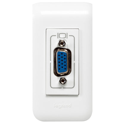 Priza HD15, precablata, 1 modul, conector mama, 15 pini, alb, Mosaic 078777, , alternativo.ro