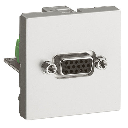 Priza HD15, 2 module, conector mama, 15 pini, aluminiu, Mosaic 079257, , alternativo.ro