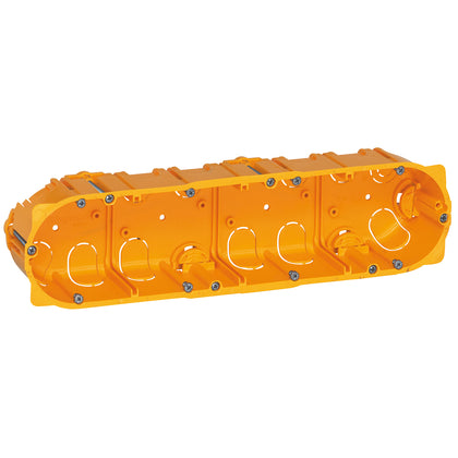 Doza de aparat, gips-carton, 8 module, 284x72.8x40mm, galben, Batibox 080044, , alternativo.ro