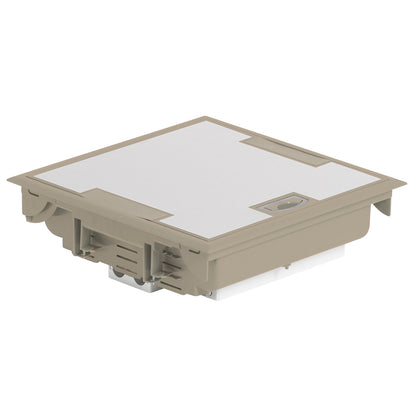 Doza de pardoseala, capac inox, 18 module, bej, Legrand 089612, , alternativo.ro