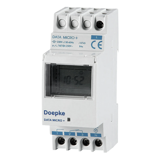 Ceas programator, digital, 2 module, 16A, DATA MICRO+ Doepke 09800031