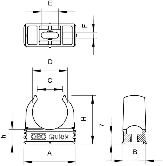 Clema Quick, M25, 2955, gri, OBO 2149016