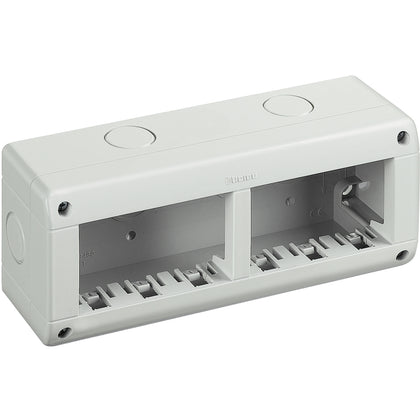 Doza aparataj, montaj aparent, 6 module, IP40, gri, Matix 25406, alternativo.ro