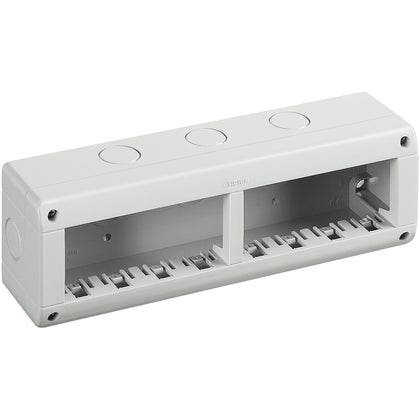 Doza aparataj, montaj aparent, 8 module, IP40, gri, Matix 25408, , alternativo.ro