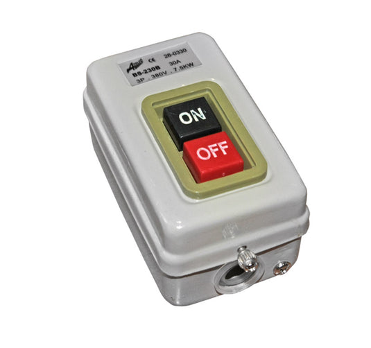 Intrerupator ON-OFF, in cutie metalica, 3x30A, Adeleq 02-421