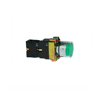 Buton cu revenire iluminabil, 1ND, 6A, verde, Freder 32-755, , alternativo.ro