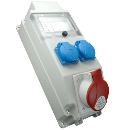 Panou de distributie, pentru organizare santier, ROS 5/X-12/S (1xPriza 5x16A + 2xPriza schuko), SEZ 34-512, , alternativo.ro