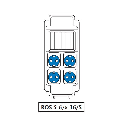 Panou de distributie, pentru organizare santier, ROS 5/X-16/S (4xPriza schuko), SEZ 34-516, alternativo.ro