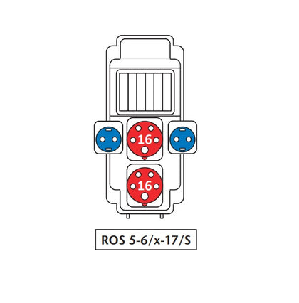 Panou de distributie, pentru organizare santier, ROS 5/X-17/S (2xPriza 5x16A + 2xPriza schuko), SEZ 34-517, alternativo.ro