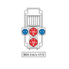 PANOU DISTRIBUTIE ROS 5/X-17/S (2xPRIZA 5x16A + 2xPRIZA SCHUKO) 34-517