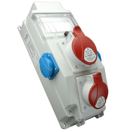 Panou de distributie, pentru organizare santier, ROS 5/X-18/S (2xPriza 5x32A + 2xPriza schuko), SEZ 34-518, , alternativo.ro