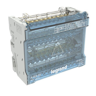 Repartitor modular, 4P, 40A, 6 module, Legrand 400404, alternativo.ro