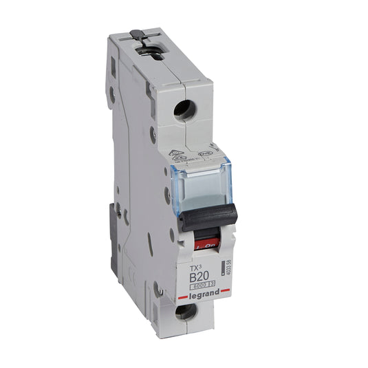Intrerupator automat TX³, 1 pol, 20A, curba B, 6kA, 1 modul, Legrand 403358