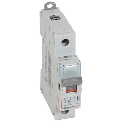 Intrerupator separator DX³-IS, 1 pol, 40A, 250V, 1 modul, Legrand 406411, , alternativo.ro