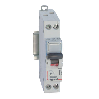 Intrerupator automat DX³, 1 pol+neutru, 16A, curba B, 6kA, 1 modul, Legrand 407475, alternativo.ro