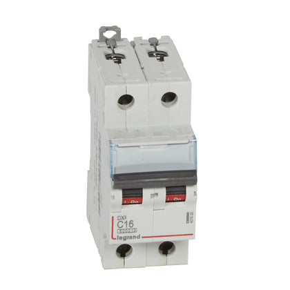 Intrerupator automat DX³, 2 poli, 16A, curba C, 6kA, 2 module, Legrand 407800, , alternativo.ro