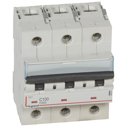 Intrerupator automat DX³, tripolar, 100A, curba C, 10kA, 4.5 module, Legrand 408663, , alternativo.ro