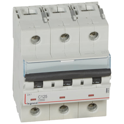 Intrerupator automat DX³, tripolar, 125A, curba C, 10kA, 4.5 module, Legrand 408664, , alternativo.ro