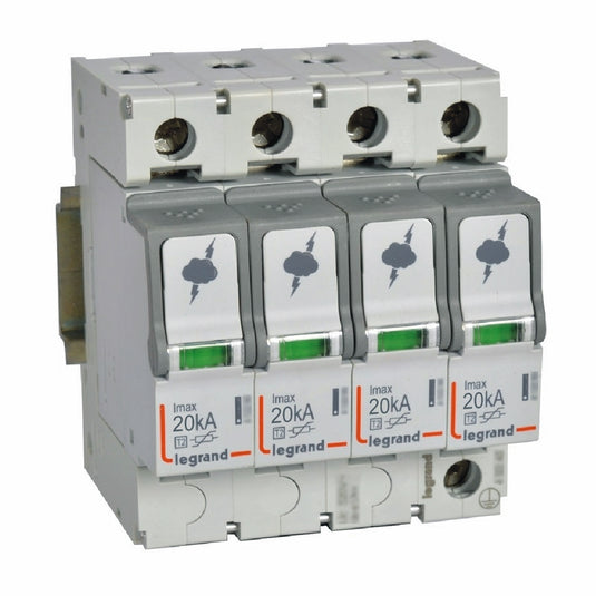 Dispozitiv de protectie la supratensiune, T2, 4P, 40kA, 320V, 4 module, Legrand 412223