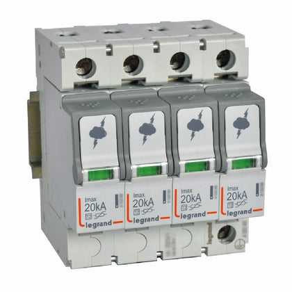 Dispozitiv de protectie la supratensiune, T2, 4P, 40kA, 320V, 4 module, Legrand 412223, alternativo.ro