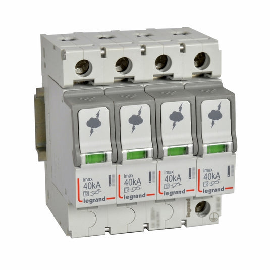 Dispozitiv de protectie la supratensiune, T2, 4P, 40kA, 440V, 4 module, Legrand 412233