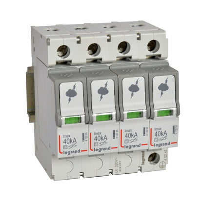 Dispozitiv de protectie la supratensiune, T2, 4P, 40kA, 320V, 4 module, Legrand 412243, alternativo.ro