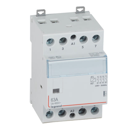 Contactor cu montaj pe sina DIN, 3 module, 230V, 4ND, 63A, CX³ Legrand 412541, , alternativo.ro