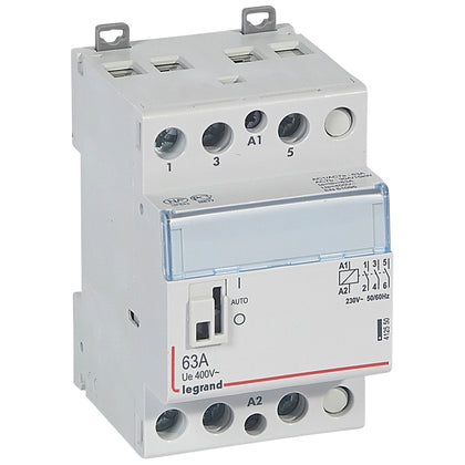 Contactor cu montaj pe sina DIN, 3 module, 230V, 3ND, 63A, CX³ Legrand 412550, , alternativo.ro