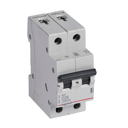 Intrerupator automat RX³, bipolar, 25A, curba C, 4.5kA, 2 module, Legrand 419699, , alternativo.ro
