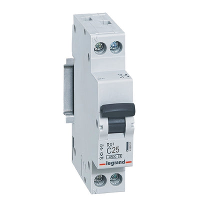 Sigurantă automată RX³, fază + nul, 25A, curbă C, 4500A, 1 modul, Legrand 419951, , alternativo.ro