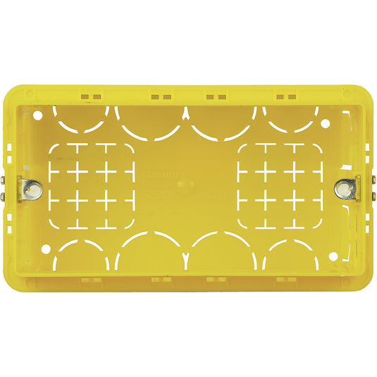 Doza aparat, zidarie, 4 module, 132x74x52mm, galben, Matix Bticino 504E