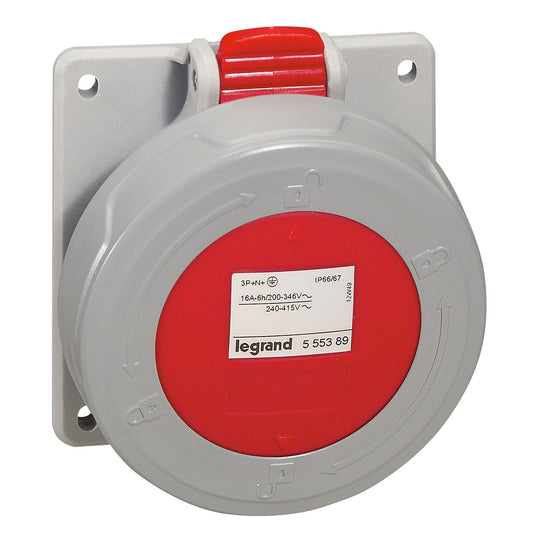 Priza tablou, trifazica 4P+T, 16A, 415V, IP66/67, P17 Tempra Pro Legrand 555389