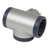 Adaptor 3 prize, iesiri laterale, 16A, cu contact de protectie, Aluminiu/Gri, MOES RevOlution 694523