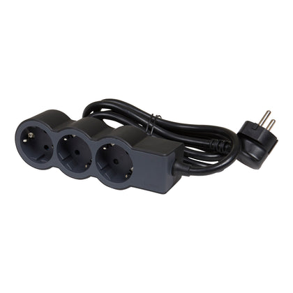 Prelungitor electric, 1.5m, 3 prize cu protectie, Negru/Gri inchis, MOES RevOlution 694550, , alternativo.ro
