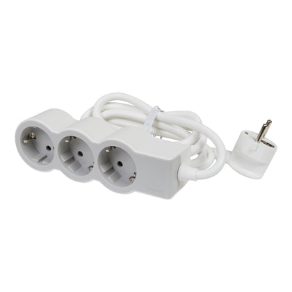 Prelungitor electric, 5m, 3 prize cu protectie, Alb/Gri deschis, MOES RevOlution 694567, , alternativo.ro