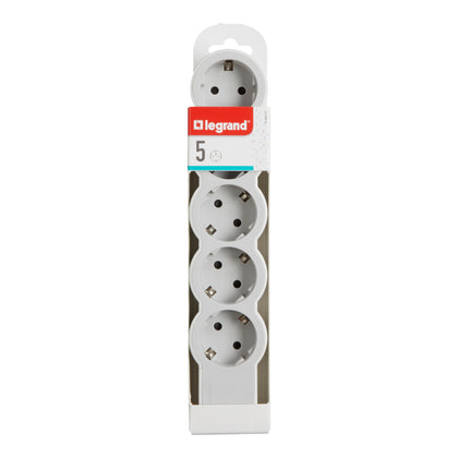 Prelungitor, fara cordon, 5 prize cu protectie, Alb/Gri deschis, MOES RevOlution 694577, , alternativo.ro