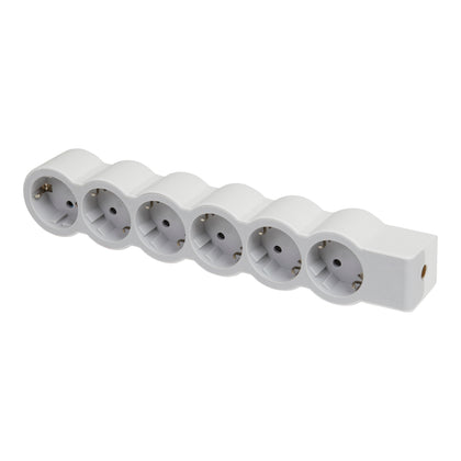 Prelungitor electric, fara cordon, 6 prize cu protectie, Alb/Gri deschis, MOES RevOlution 694579, , alternativo.ro
