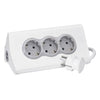 MOES BLOC MULTIPRIZA CU SUPORT TABLETA SI INCARCARE USB PENTRU BIROU 3x2P+T + 2xUSB 1.5M ALB 694810