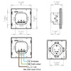 Priza smart, 2 module, 16A, din sticla, WiFi, contact de protectie, negru, Iotty OSWDEB