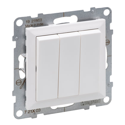 Intrerupator triplu, 20A, alb, Suno 721103, , alternativo.ro
