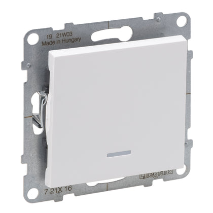 Intrerupator cap-scara, cu lumina de control, 10A, alb, Suno 721116, , alternativo.ro