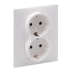 SUNO PRIZA DUBLA 2x2P+T CU PROTECTIE COPII 16A ALB 721126
