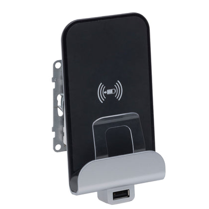 Priza incarcator Wireless si USB Tip A, alb, Suno 721134, alternativo.ro