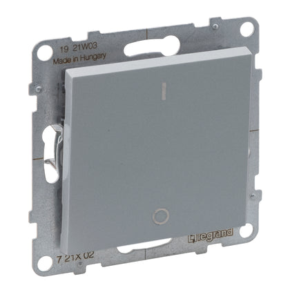 Intrerupator bipolar, 10A, aluminiu, Suno 721302, , alternativo.ro