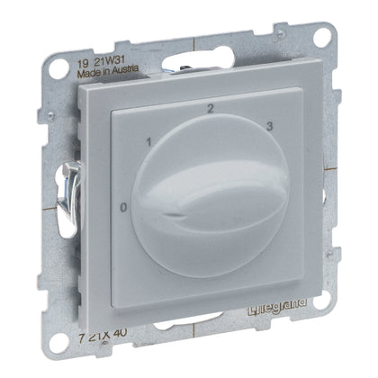 Întrerupător control ventilație (0,1,2,3), aluminiu, Suno 721340, , alternativo.ro