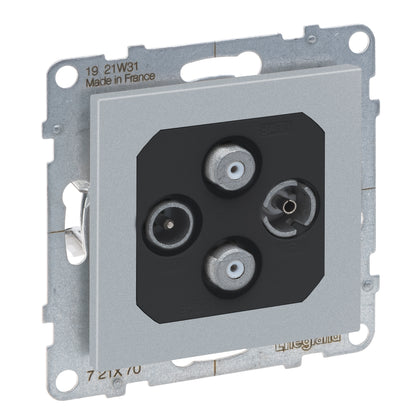 Priza TV-R-SAT-SAT, conexiune stea, aluminiu, Suno 721370, , alternativo.ro