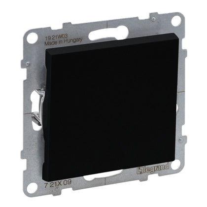Buton cu revenire simplu, 6A, negru, Suno 721409, , alternativo.ro