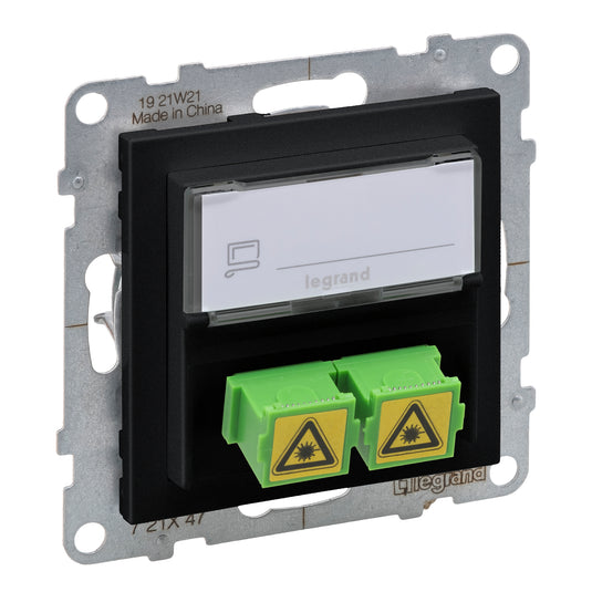 Priza pentru fibra optica, SC/APC, Single-Mod, negru, Suno 721447