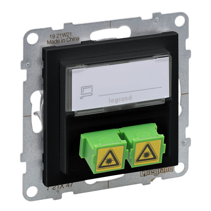 Priza pentru fibra optica, SC/APC, Single-Mod, negru, Suno 721447, , alternativo.ro